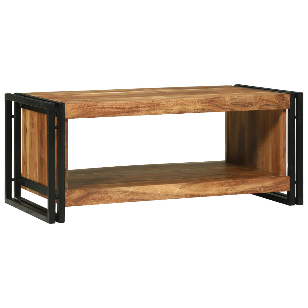 Produktbild för Kaffeebord Brun 90 x 50 x 38 cm Massivt Akaciaträ