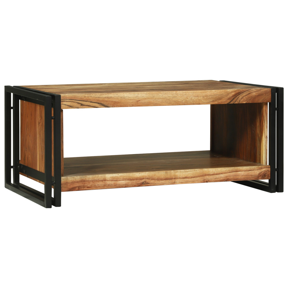 Produktbild för Kaffeebord Brun 90 x 50 x 38 cm Massivt Akaciaträ