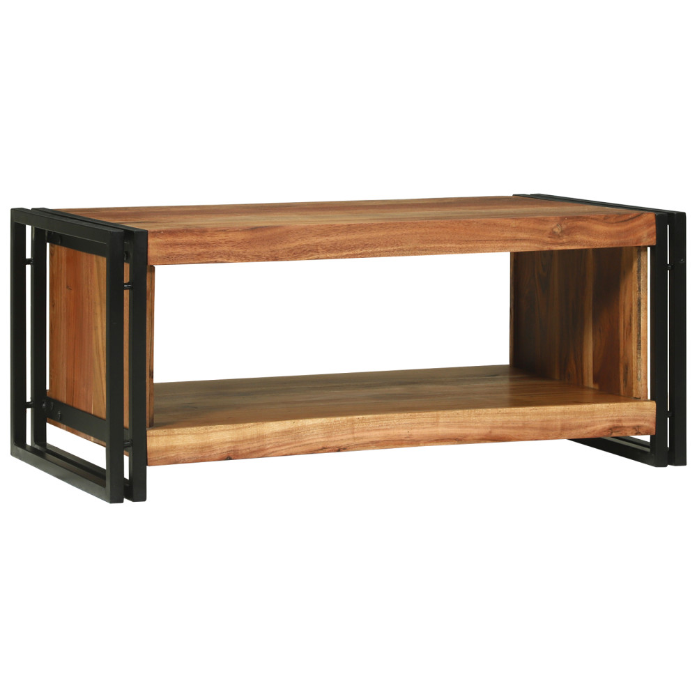 Produktbild för Kaffeebord Brun 90 x 50 x 38 cm Massivt Akaciaträ
