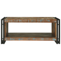 Produktbild för Kaffeebord Flerfärgsdesign 90 x 50 x 38 cm Solid återvunnen trä