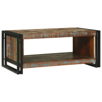 Produktbild för Kaffeebord Flerfärgsdesign 90 x 50 x 38 cm Solid återvunnen trä