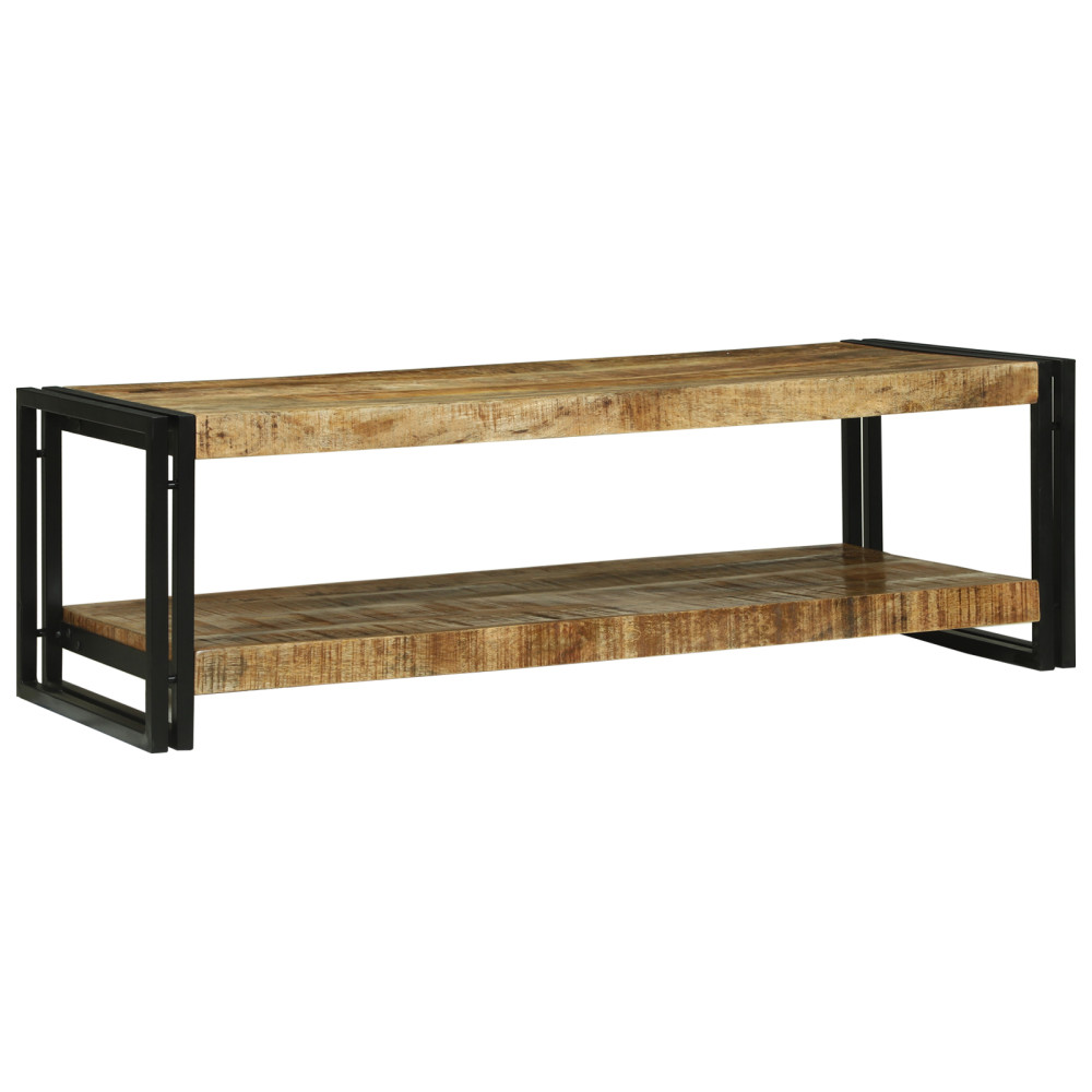Produktbild för Kaffeebord Brun 120 x 50 x 38 cm Massivt mangoträ