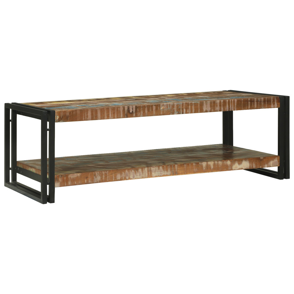 Produktbild för Kaffeebord Flerfärgsdesign Solid återvunnen trä