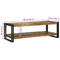 Produktbild för Kaffeebord Flerfärgsdesign Solid återvunnen trä