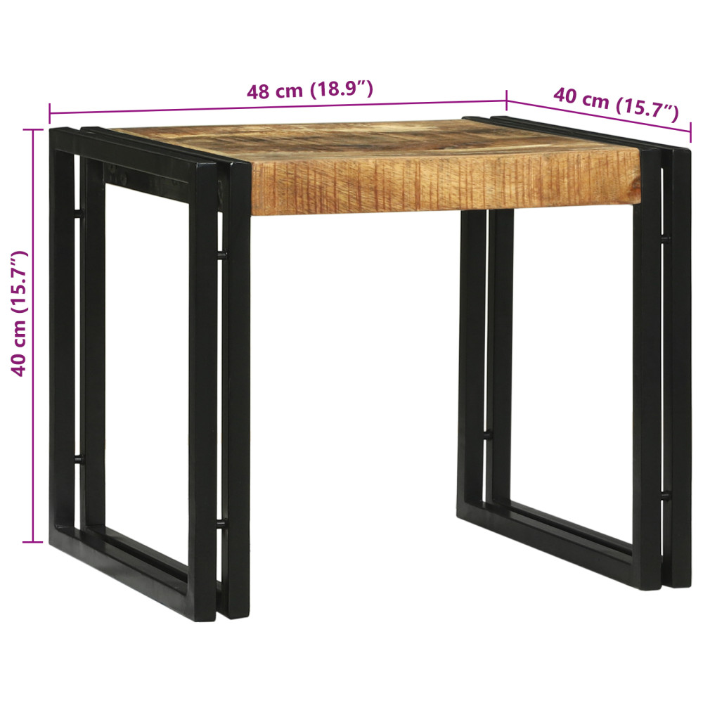 Produktbild för Kaffeebord 2 pcs Brun 48 x 40 x 40 cm Massivt mangoträ