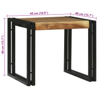 Produktbild för Kaffeebord 2 pcs Brun 48 x 40 x 40 cm Massivt Akaciaträ