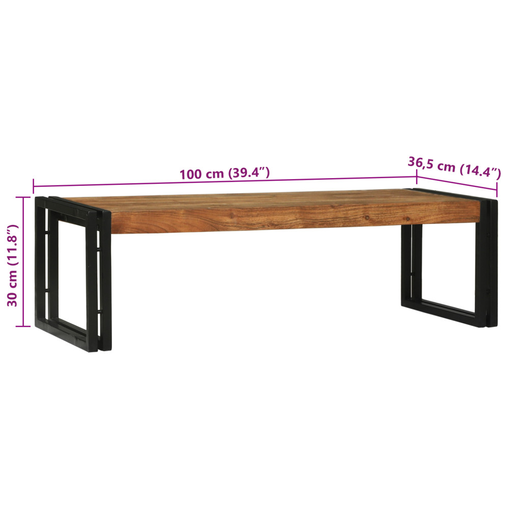 Produktbild för Kaffeebord 2 pcs Brun 48 x 40 x 40 cm Massivt Akaciaträ