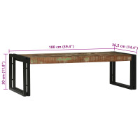 Produktbild för Kaffeebord 2 pcs Flerfärgsdesign Solid återvunnen trä