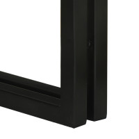 Produktbild för Nestingbord 3 pcs Brun och svart Massivt akaciaträ och metall