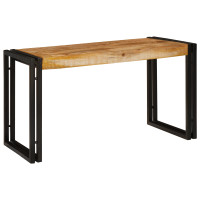 Produktbild för Nestingbord 3 pcs Brun och svart Massivt Mangoträd och Metall