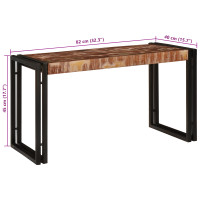 Produktbild för Nestingbord 3 pcs Massivt återvunnet trä och metall