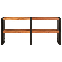 Produktbild för Konsolbord med hylla Brun 160 x 33 x 75 cm Massivt Akaciaträ