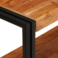 Produktbild för Konsolbord med hylla Brun 160 x 33 x 75 cm Massivt Akaciaträ