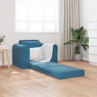 Produktbild för Soffsäng Blå 98 x 71 x 83 cm Sammet