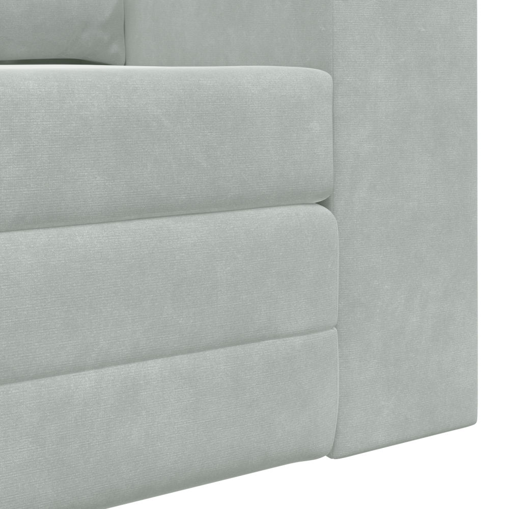 Produktbild för Soffsäng Ljusgrå 148 x 71 x 83 cm Sammet