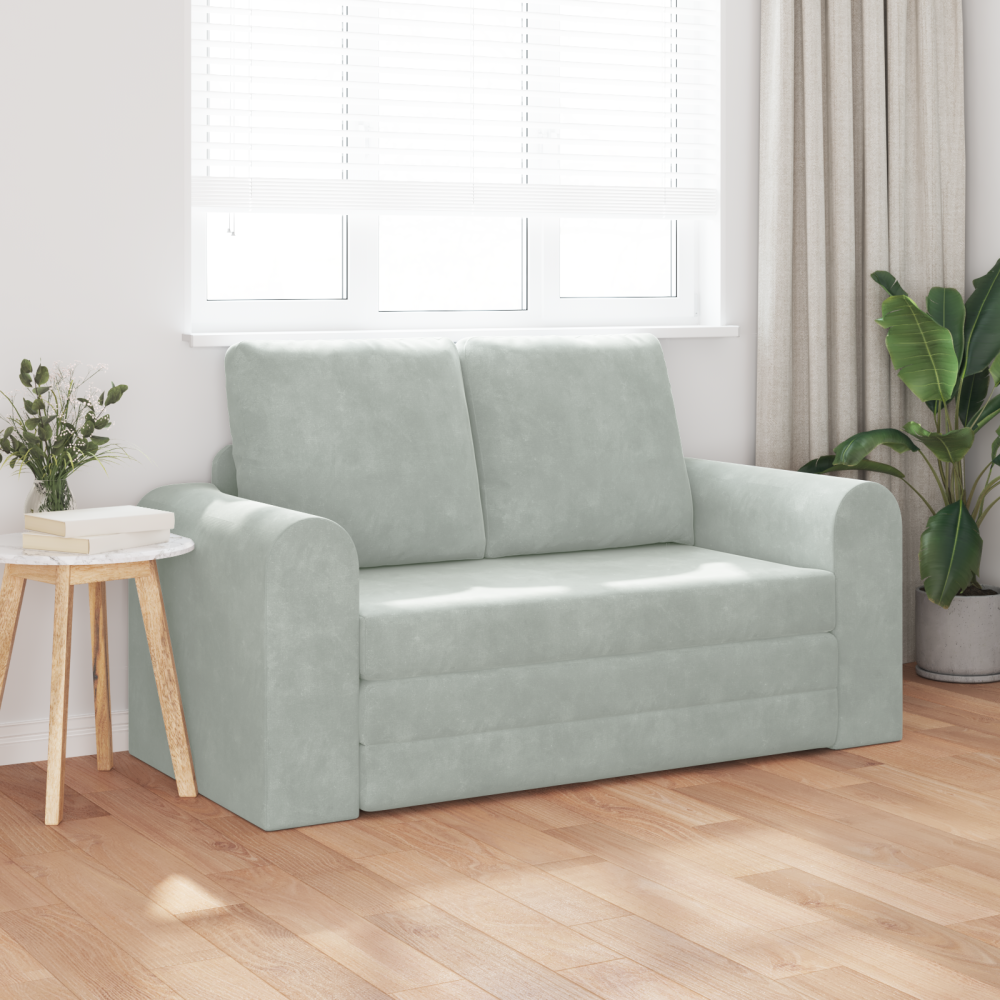 Produktbild för Soffsäng Ljusgrå 148 x 71 x 83 cm Sammet