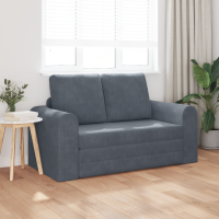 Produktbild för Soffsäng Mörkgrå 148 x 71 x 83 cm Sammet