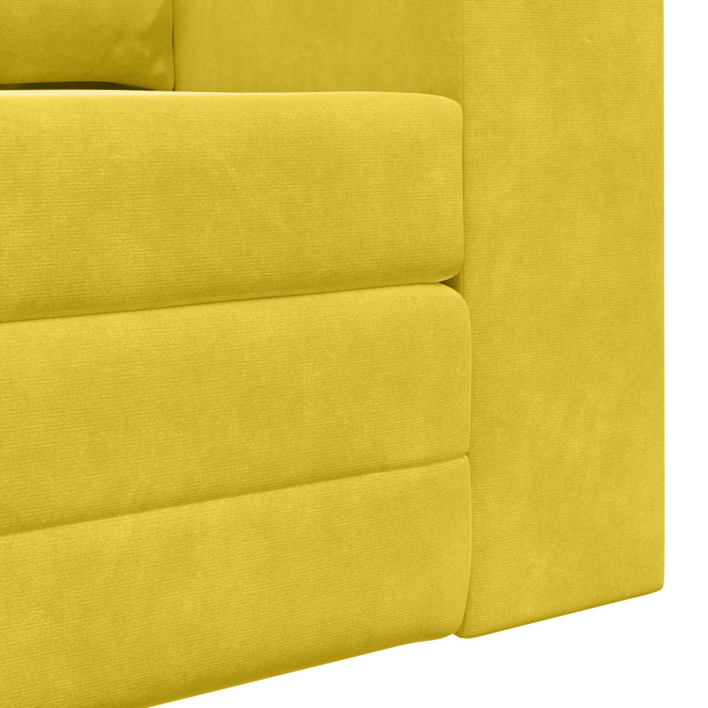 Produktbild för Soffsäng Gul 148 x 71 x 83 cm Sammet