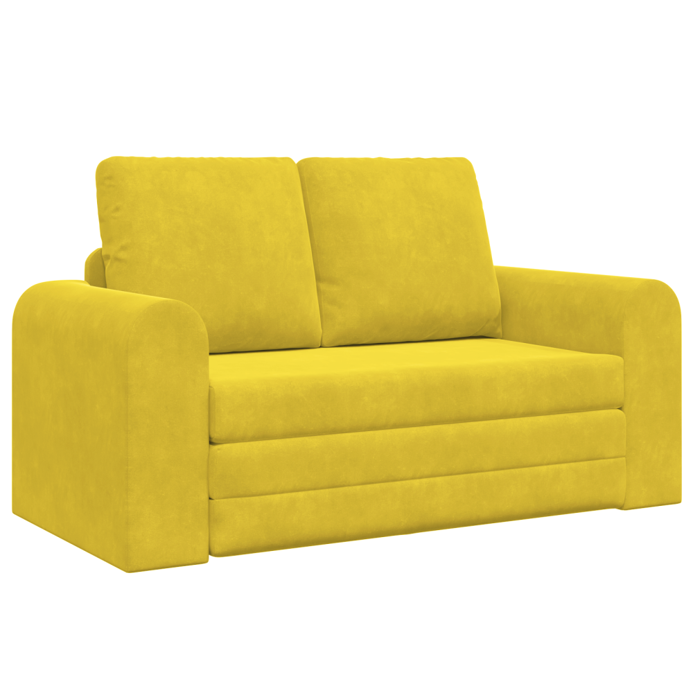 Produktbild för Soffsäng Gul 148 x 71 x 83 cm Sammet