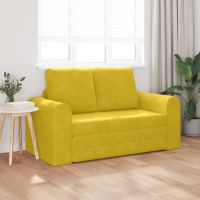Produktbild för Soffsäng Gul 148 x 71 x 83 cm Sammet