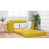 Produktbild för Soffsäng Gul 148 x 71 x 83 cm Sammet