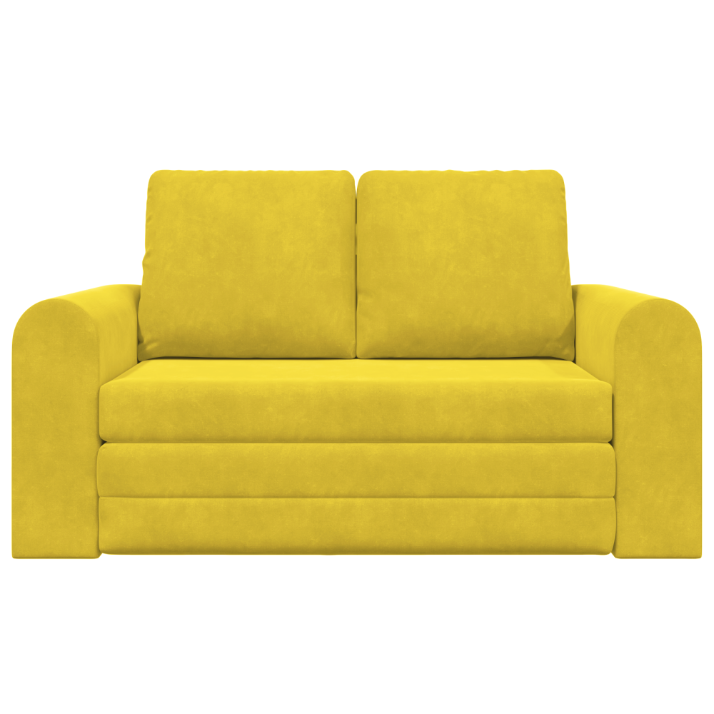 Produktbild för Soffsäng Gul 148 x 71 x 83 cm Sammet