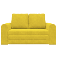 Produktbild för Soffsäng Gul 148 x 71 x 83 cm Sammet