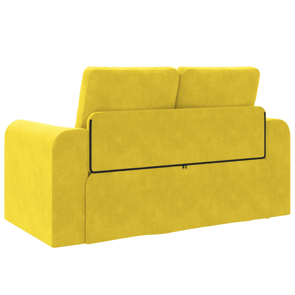 Produktbild för Soffsäng Gul 148 x 71 x 83 cm Sammet