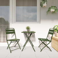 Produktbild för Fällstol för trädgård 2 pcs Grön 42 x 52 x 82cm