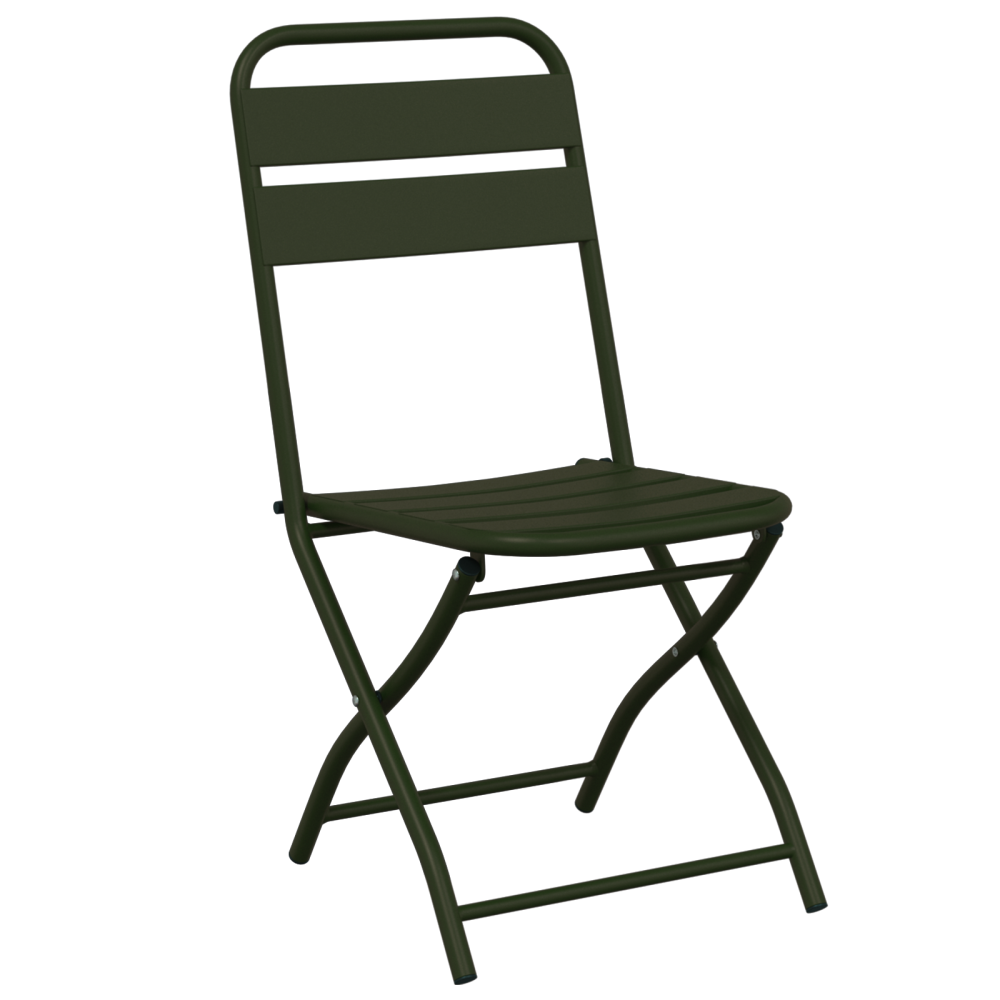 Produktbild för Fällstol för trädgård 2 pcs Grön 42 x 52 x 82cm