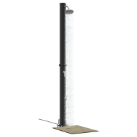 Produktbild för Utomhus Solardusch Svart 217 cm PVC och Aluminium