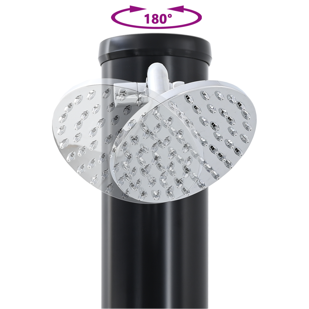 Produktbild för Utomhus Solardusch Svart 217 cm PVC och Aluminium