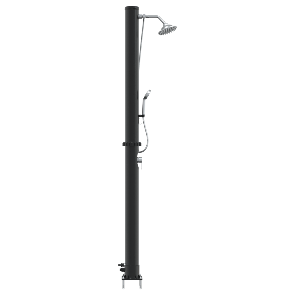 Produktbild för Utomhus Solardusch Svart 217 cm PVC och Aluminium