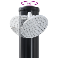 Produktbild för Utomhus Solardusch Svart 217 cm PVC och Aluminium