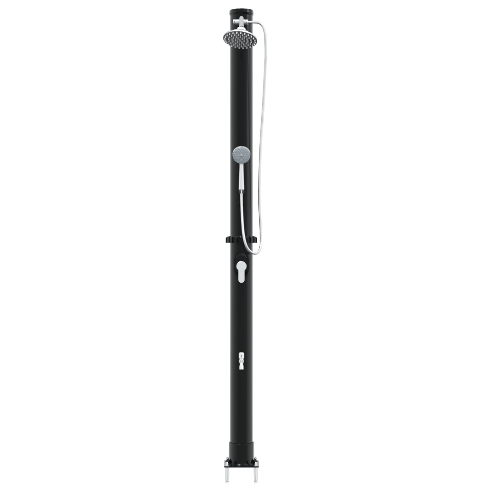 Produktbild för Utomhus Solardusch Svart 217 cm PVC och Aluminium