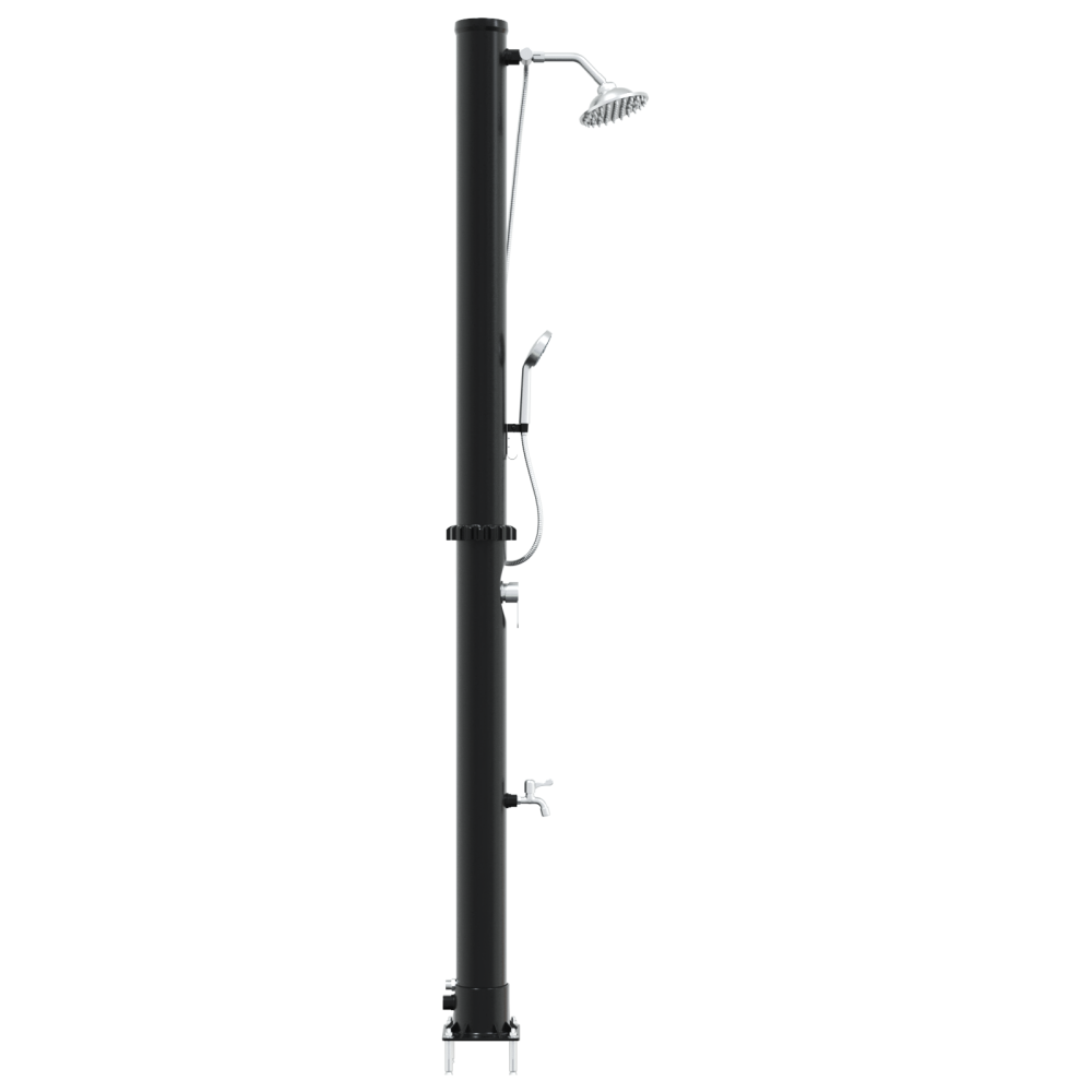 Produktbild för Utomhus Solardusch Svart 217 cm PVC och Aluminium