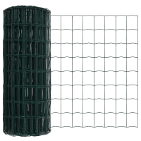 Produktbild för Eurogärdsel Grön 0,6 x 50 m PVC-belagt järn