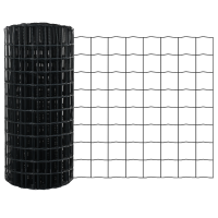Produktbild för Eurogärdsel Grå 0,8 x 25 m PVC-belagt järn