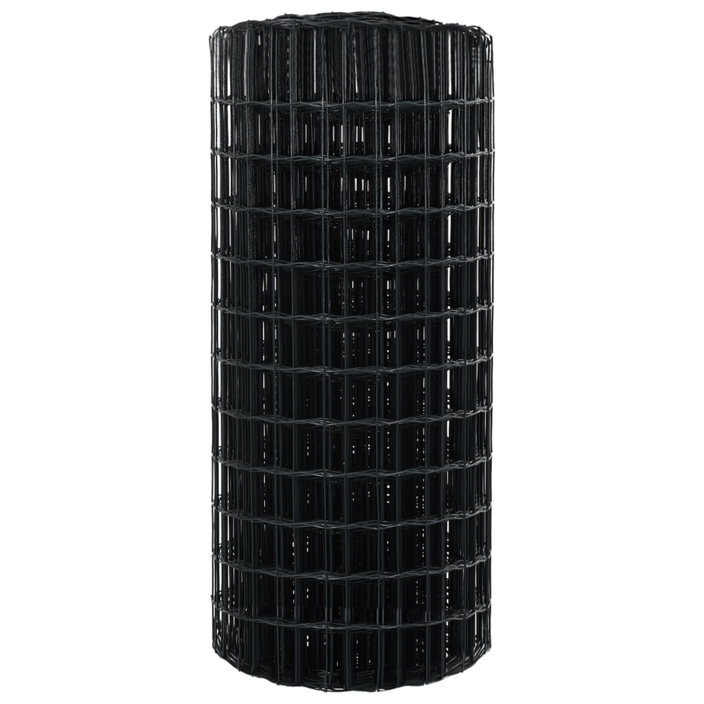 Produktbild för Eurogärdsel Grå 0,8 x 25 m PVC-belagt järn