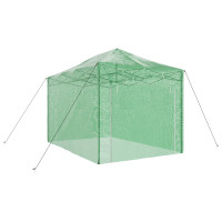 Produktbild för Växthus med Pop-up Ram med tak Grön 280 x 410 x 315 cm Järn