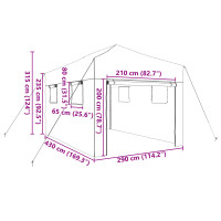 Produktbild för Växthus med Pop-up Ram med tak Grön 290 x 430 x 315 cm Järn