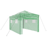 Produktbild för Växthus med Pop-up Ram med tak Grön 290 x 430 x 315 cm Järn