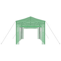 Produktbild för Växthus med Pop-up Ram med tak Grön 290 x 430 x 315 cm Järn