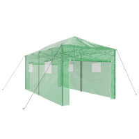 Produktbild för Växthus med Pop-up Ram med tak Grön 290 x 580 x 315 cm Järn