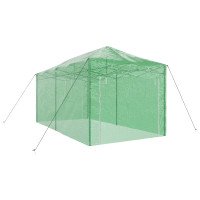 Produktbild för Växthus med Pop-up Ram med tak Grön 290 x 580 x 315 cm Järn