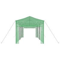 Produktbild för Växthus med Pop-up Ram med tak Grön 290 x 580 x 315 cm Järn