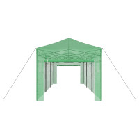 Produktbild för Växthus med Pop-up Ram med tak Grön 290 x 870 x 315 cm Järn