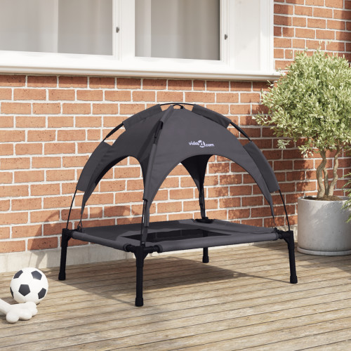 vidaXL Hundsäng Svart 76 x 62 x 70,5 cm Stål