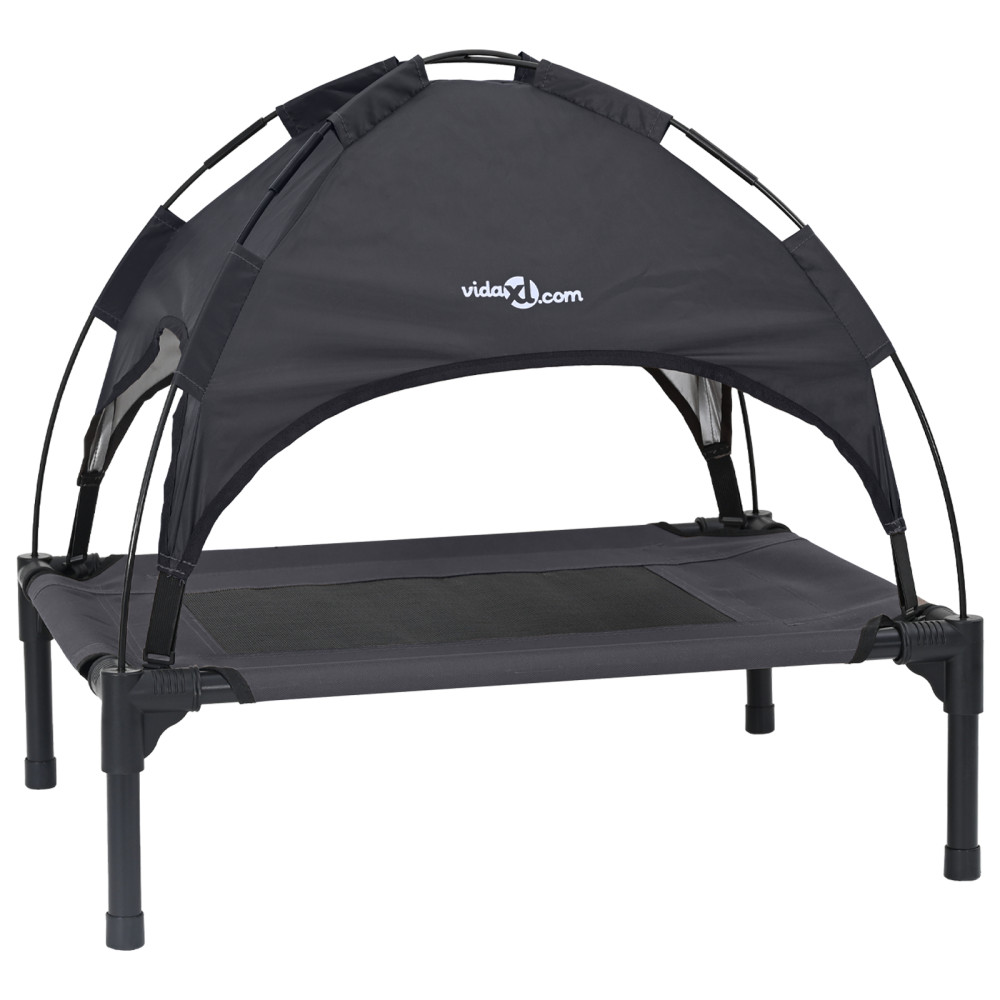 Produktbild för Hundsäng Svart 76 x 62 x 70,5 cm Stål