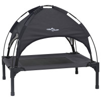 Produktbild för Hundsäng Svart 76 x 62 x 70,5 cm Stål